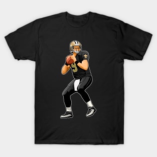 Drew Brees #9 Passes The Ball T-Shirt